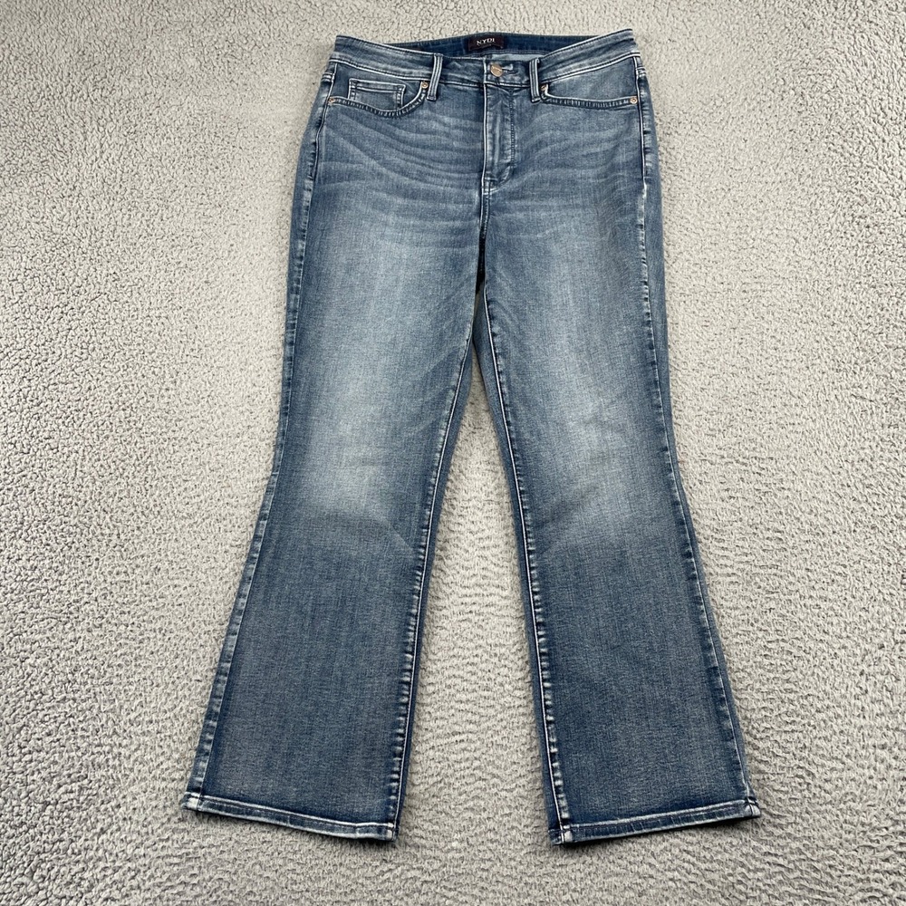 NYDJ Jeans Womens 6 Blue Slim Bootcut Lift Tuck Cool Embrace Stretch Denim